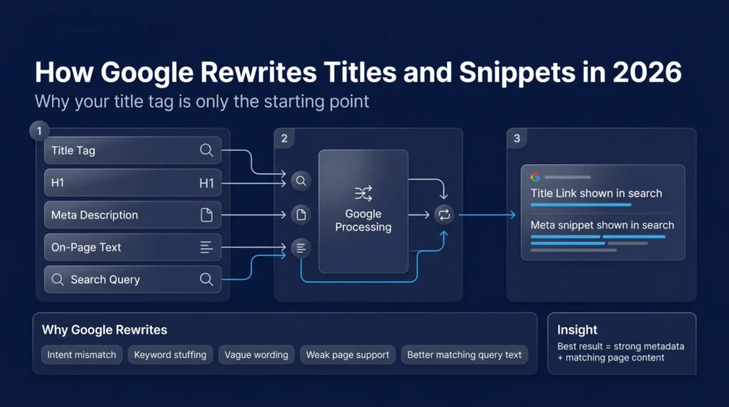 image discribe about How Google Rewrites Titles and Snippets in 2026